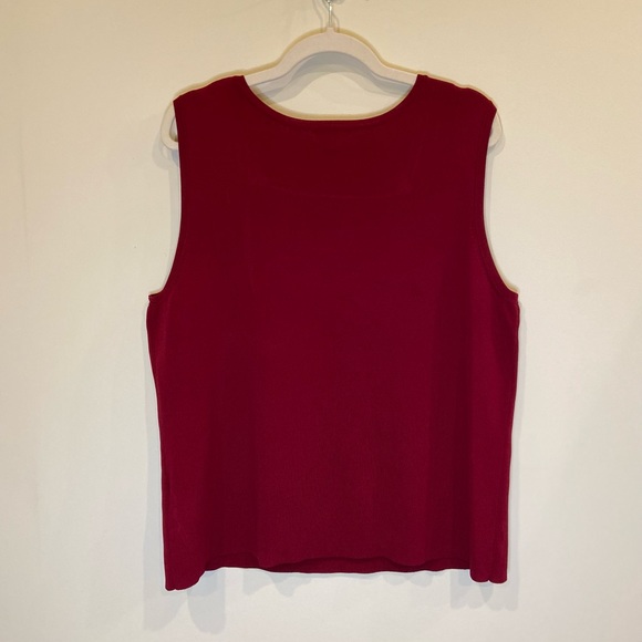 Attitude Burgundy Sleeveless Top - Picture 2 of 4